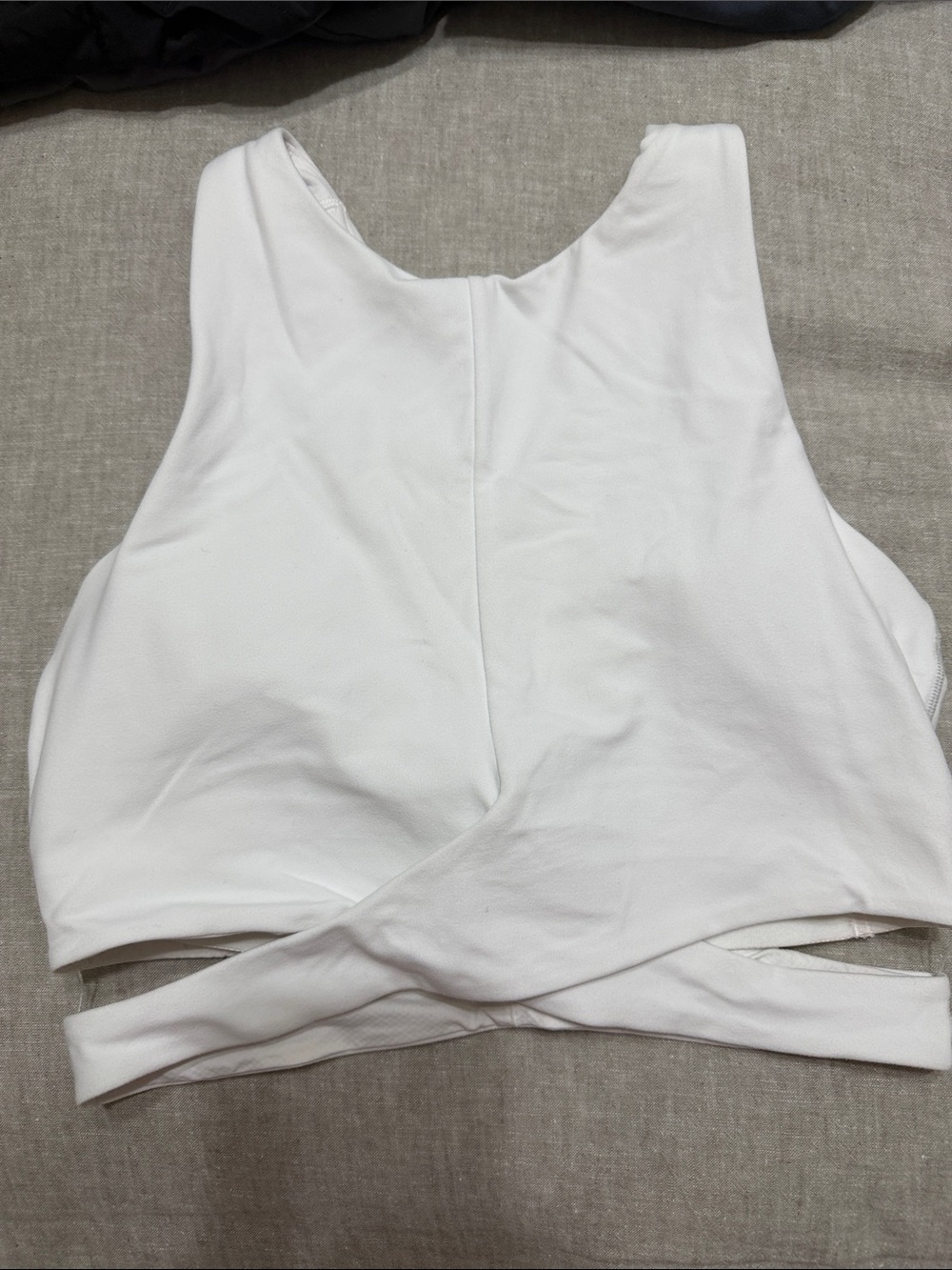 Athleta White Twist-Front Cropped Tank